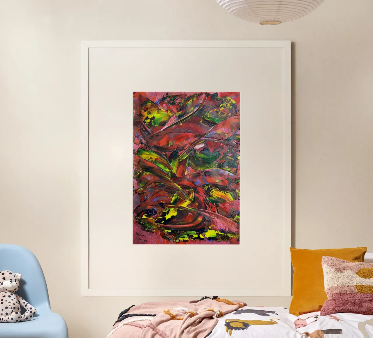 IDEAL GIFT 26 poster con telaio in legno da Thierry Vobmann Abstract painting