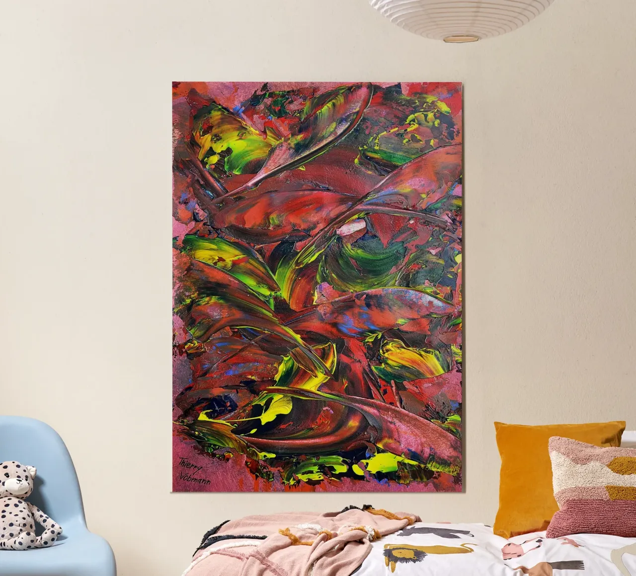 IDEAL GIFT 26 poster con telaio in legno da Thierry Vobmann Abstract painting