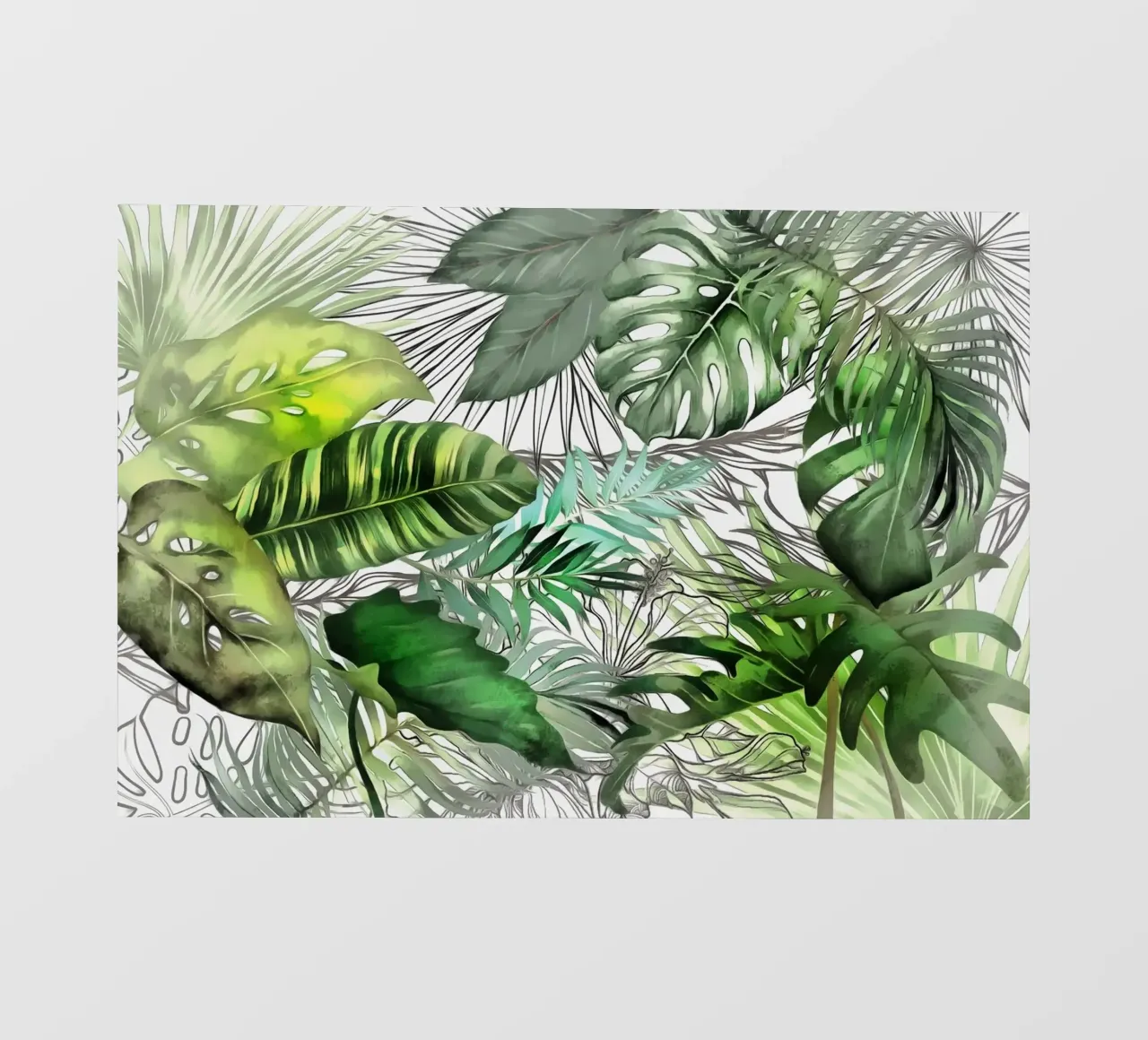 Fogliame tropicale 02 telo in pvc da amini54