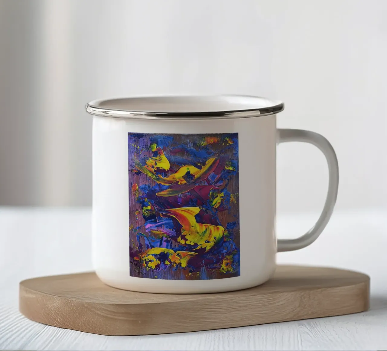 IDEAL GIFT 27 tazza in smalto da Thierry Vobmann Abstract painting