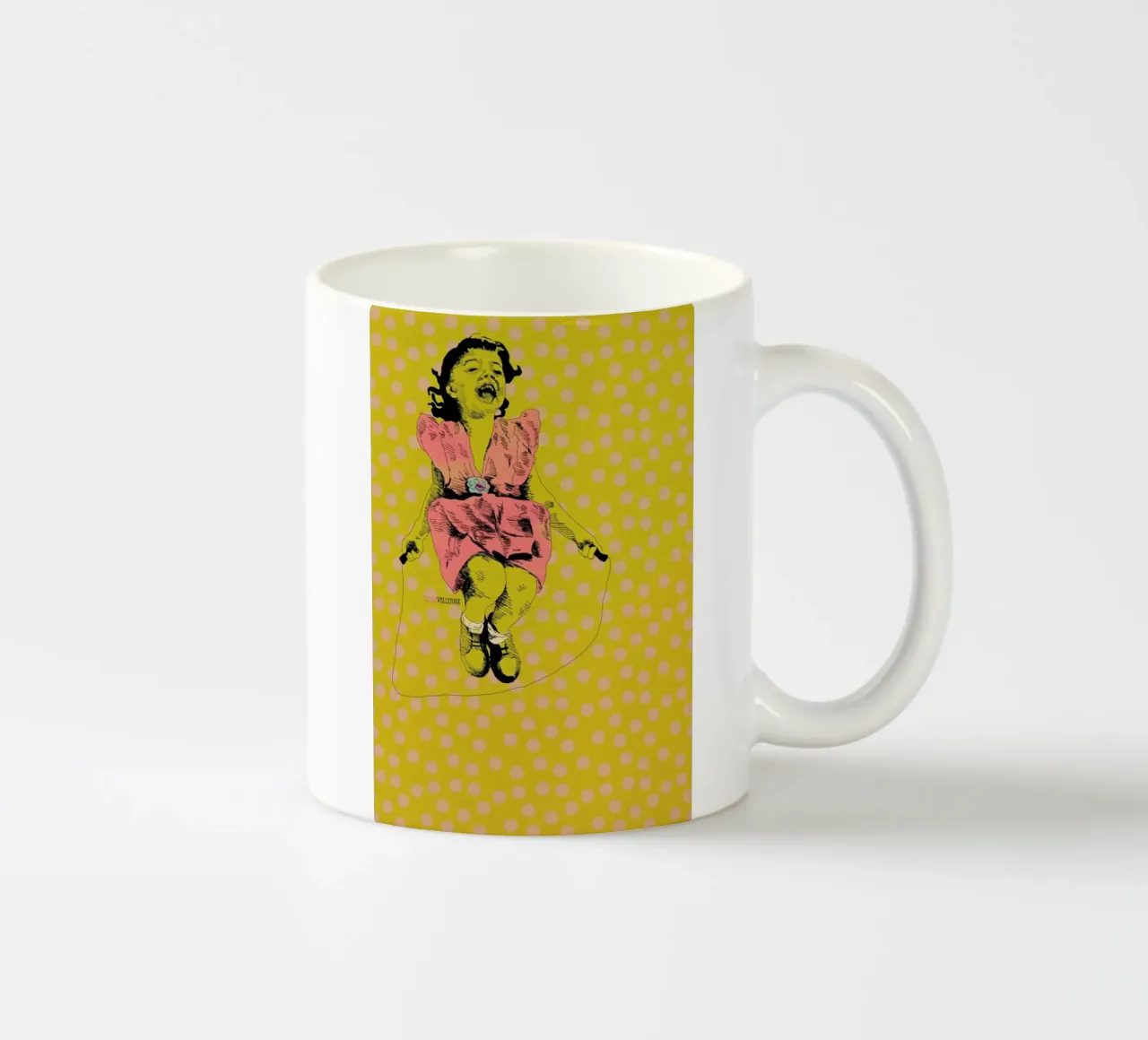 Jump Rope Rhyme ceramic mug by La Belette Rose