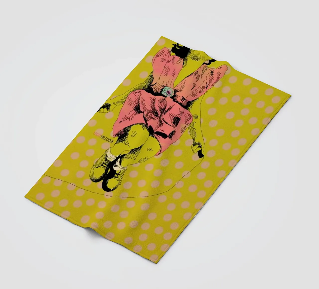 Jump Rope Rhyme fleece blanket by La Belette Rose