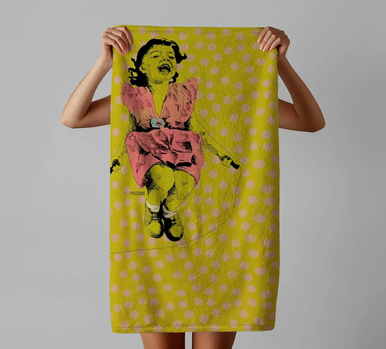 Jump Rope Rhyme towel by La Belette Rose