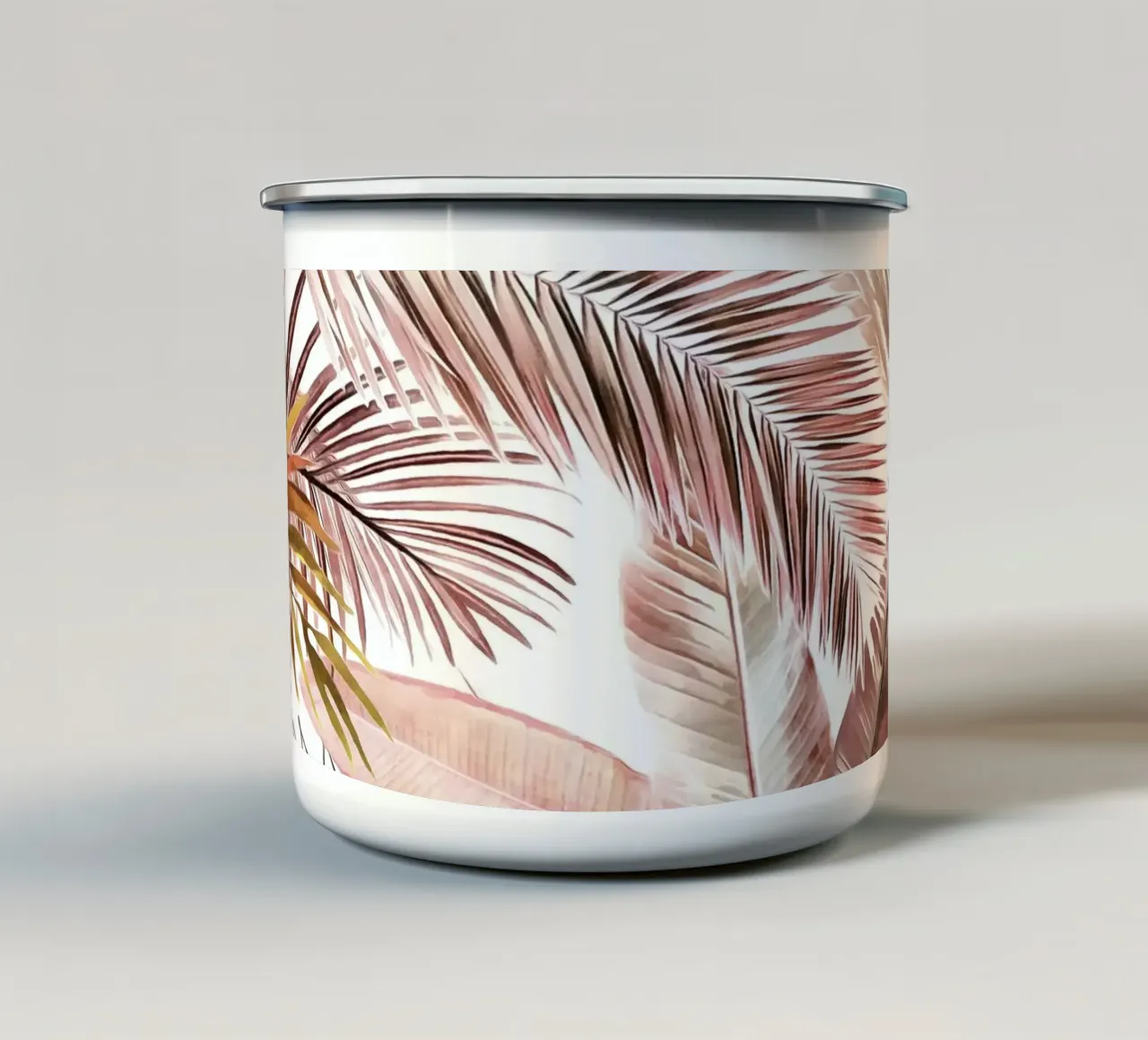 Fogliame tropicale 03 tazza in smalto da amini54