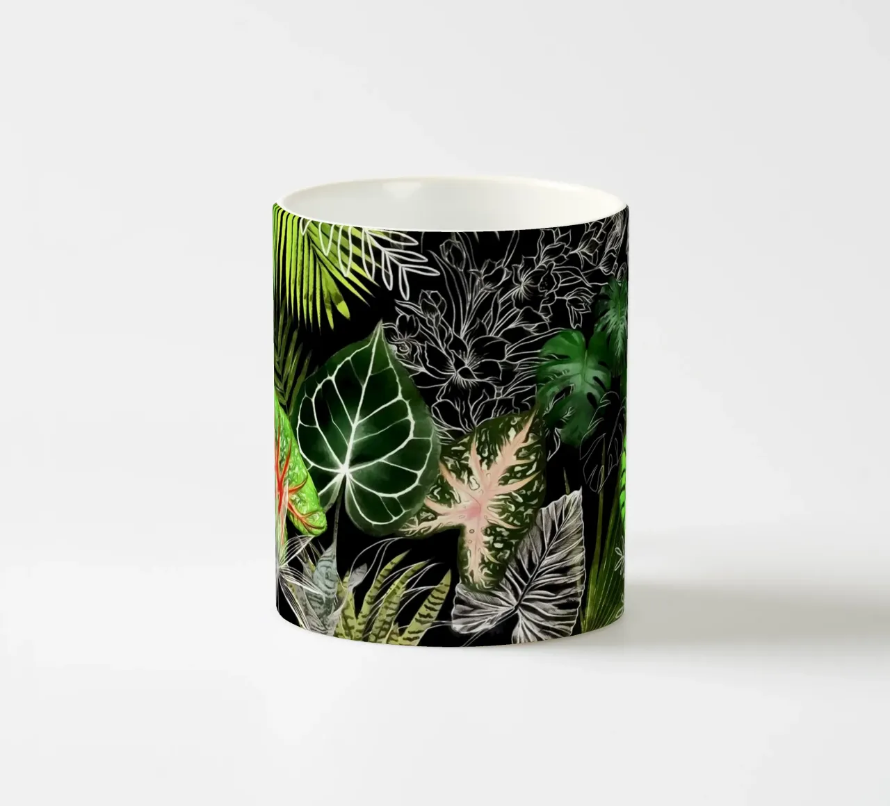 Fogliame tropicale 04 tazza in ceramica da amini54