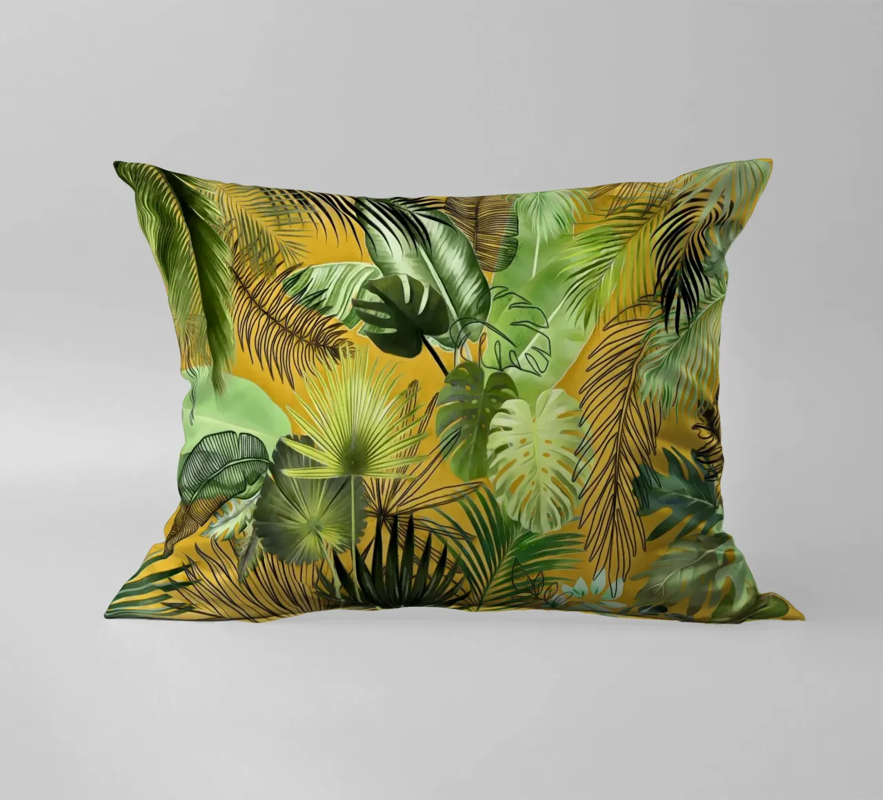 Tropical Foliage 06 decorative cushion by amini54