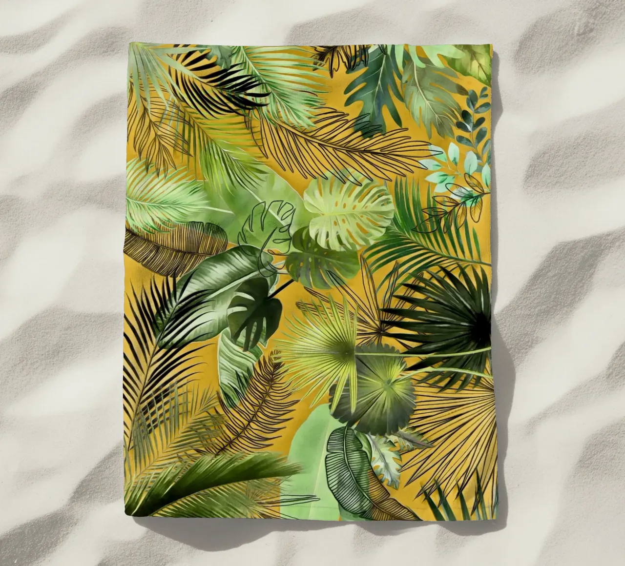 Tropical Foliage 06 beach towel by amini54