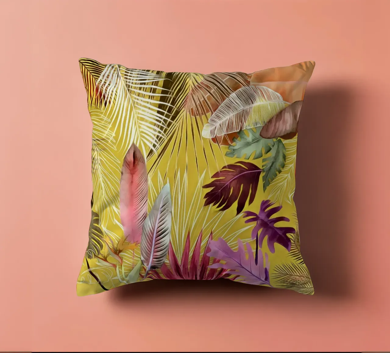 Tropical Foliage 07 decorative cushion by amini54