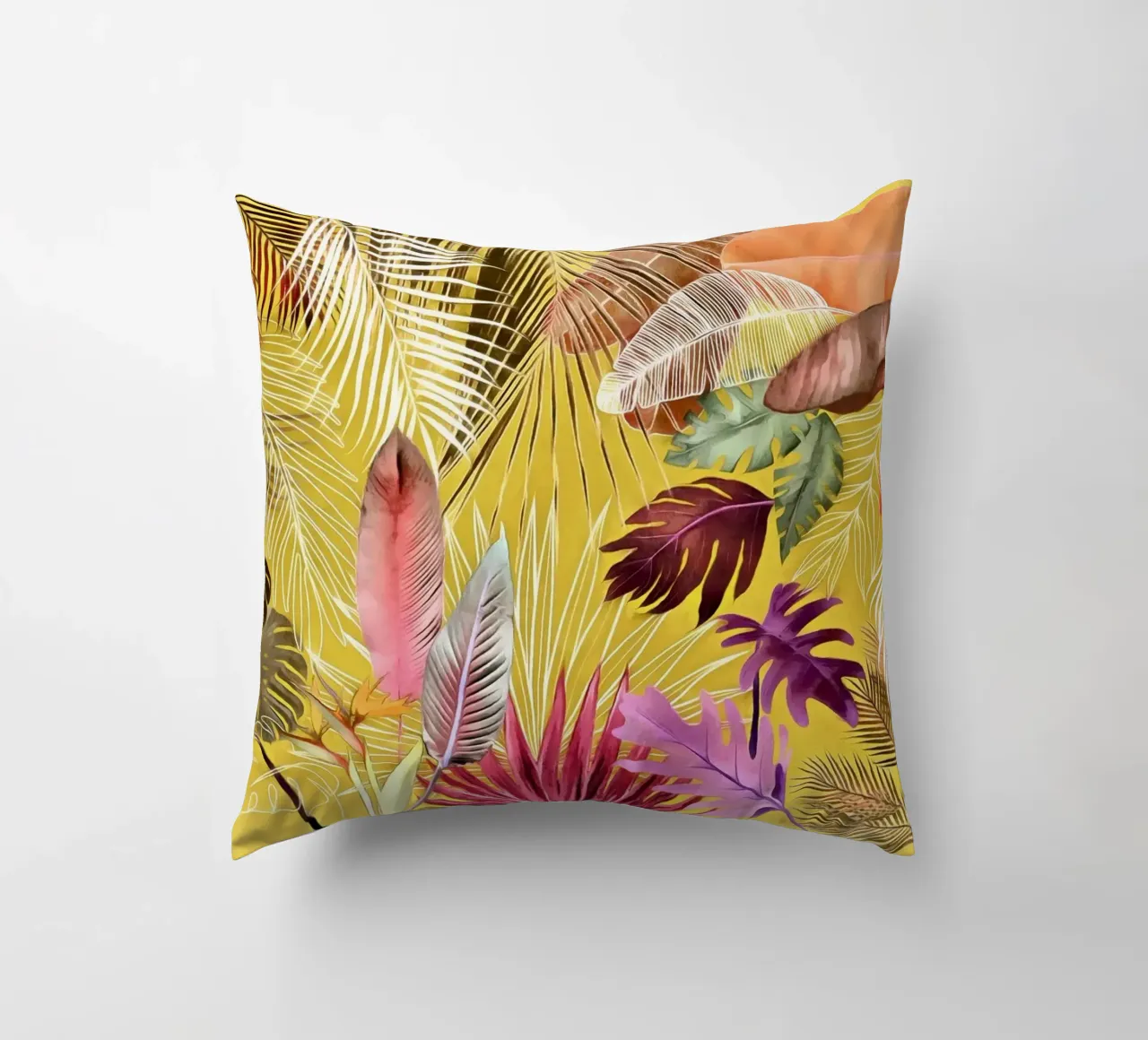 Tropical Foliage 07 decorative cushion by amini54