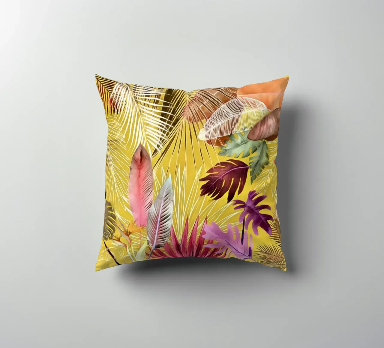 Tropical Foliage 07 decorative cushion by amini54