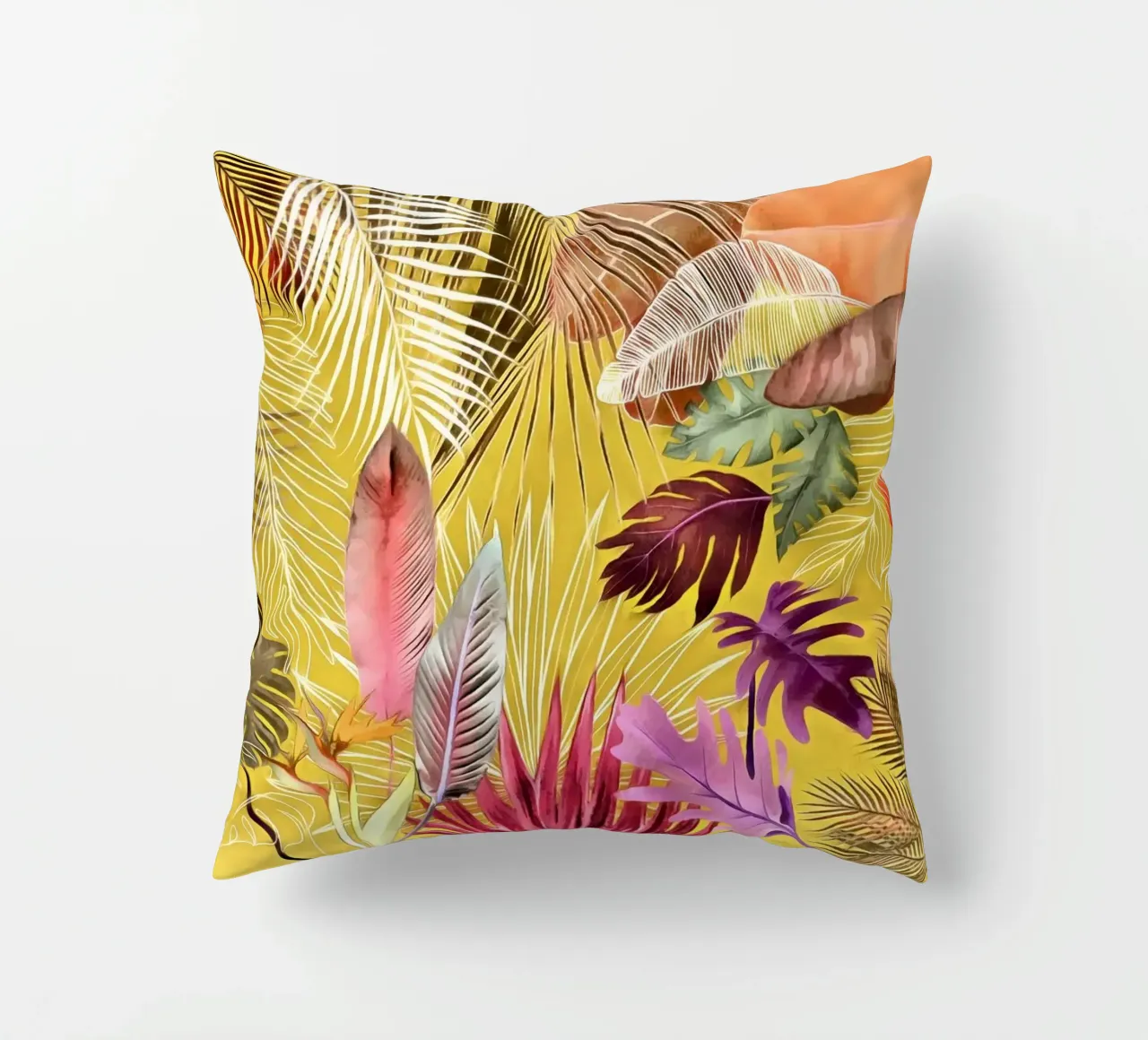 Tropical Foliage 07 decorative cushion by amini54