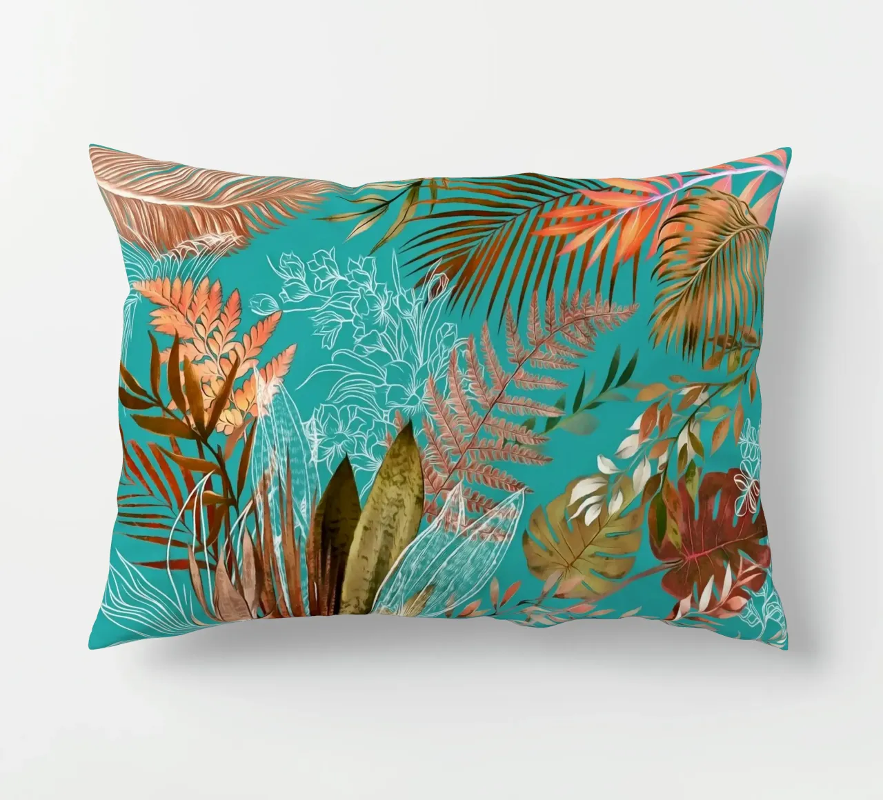 Tropical Foliage 08 decorative cushion by amini54