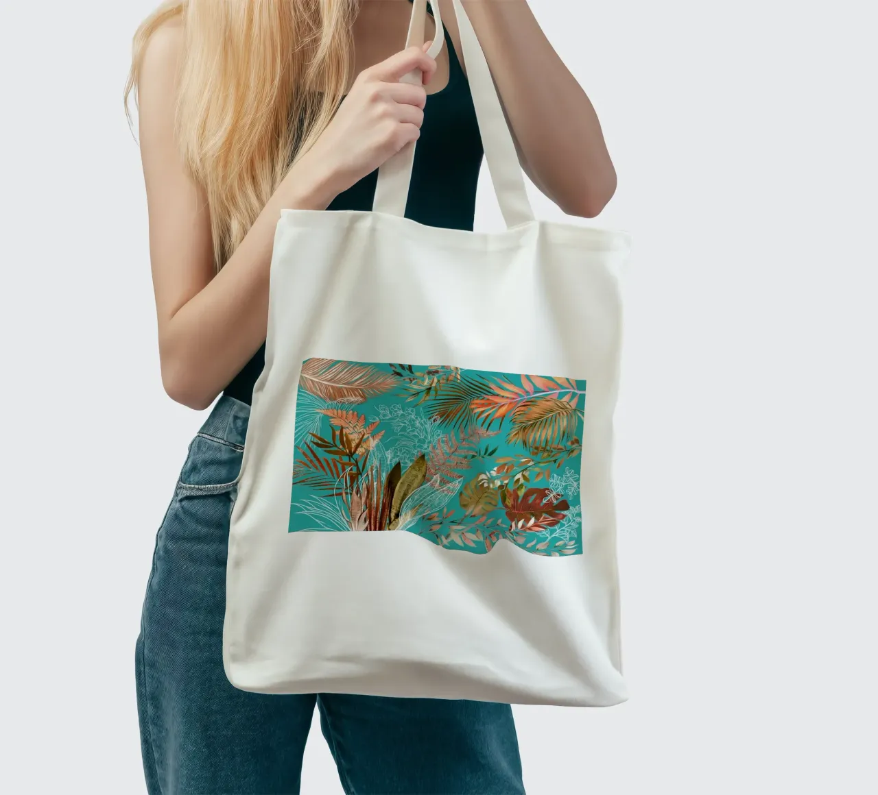 Tropical Foliage 08 tote bag by amini54