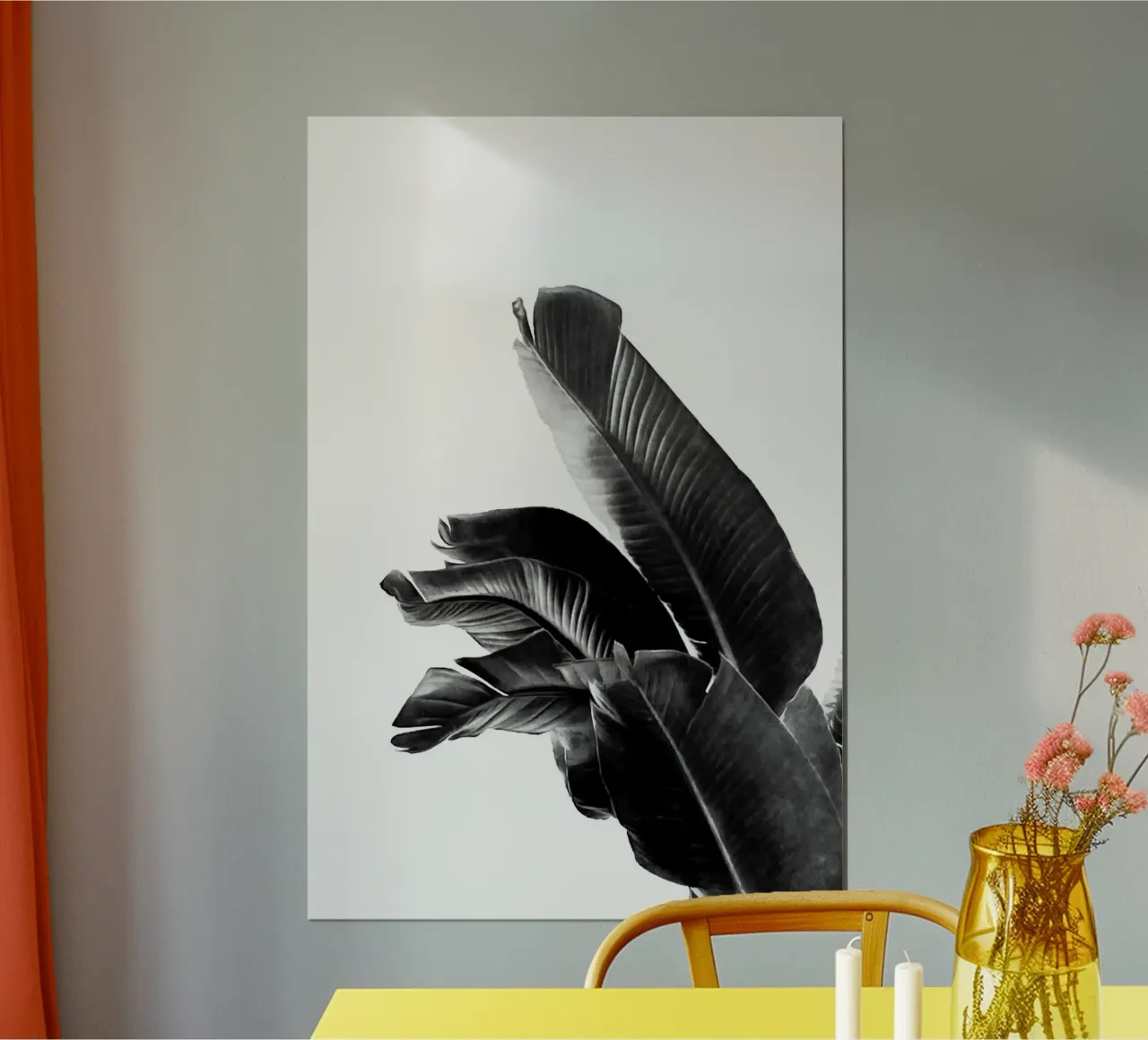 Paradiesvogel Pflanze Schwarz und Weiß 01 Poster von amini54