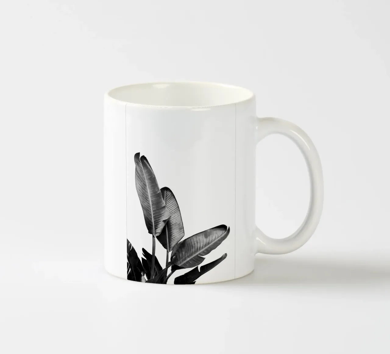 Uccello del Paradiso Pianta in bianco e nero 03 tazza in ceramica da amini54