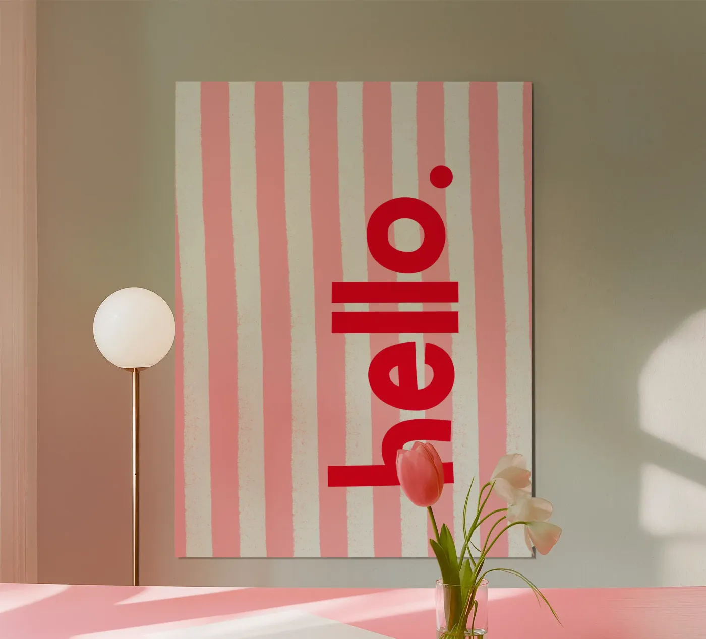 Ciao - Riga rosa poster da Jannie goods