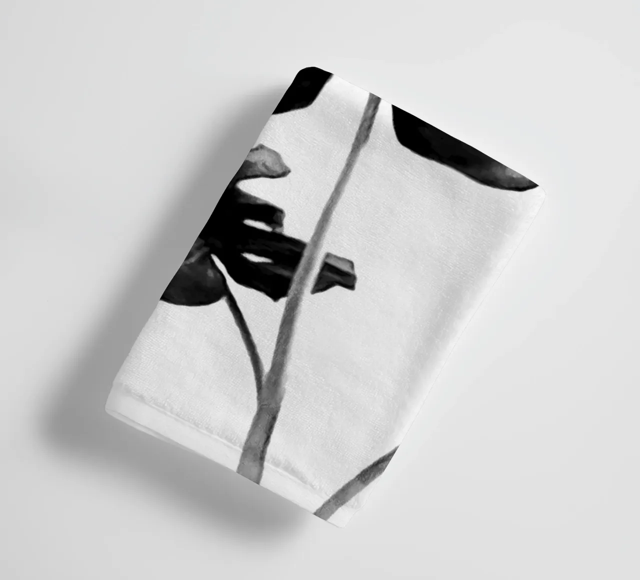 Monstera Bianco e Nero 01 asciugamano da bagno da amini54