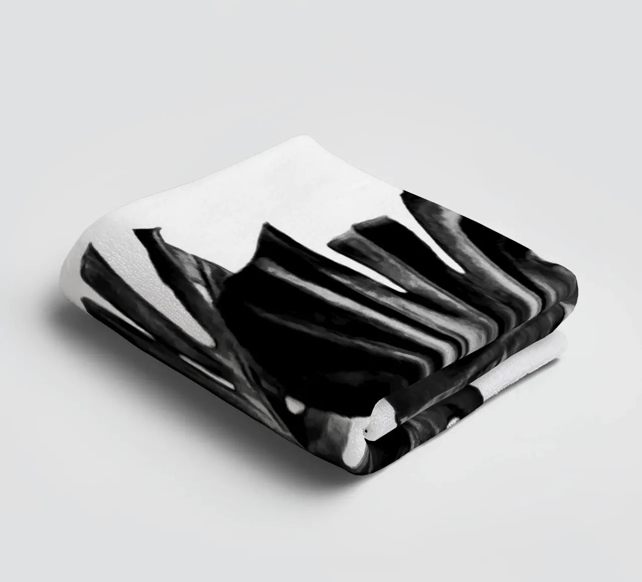 Monstera Bianco e Nero 01 asciugamano da bagno da amini54
