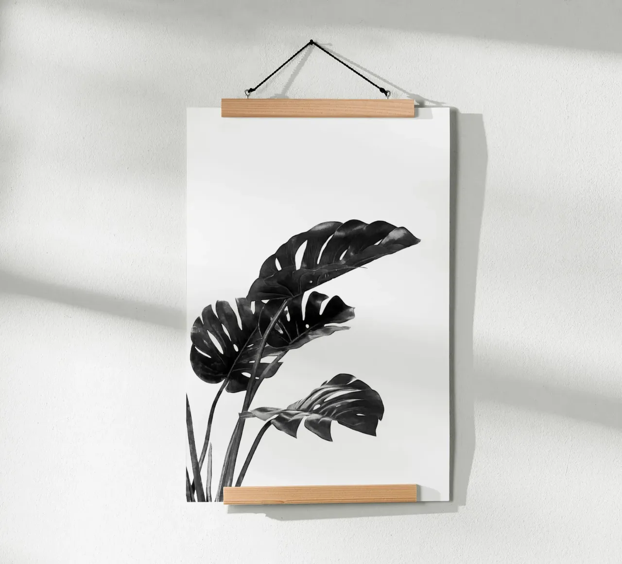 Monstera bianca e nera 03 poster da amini54