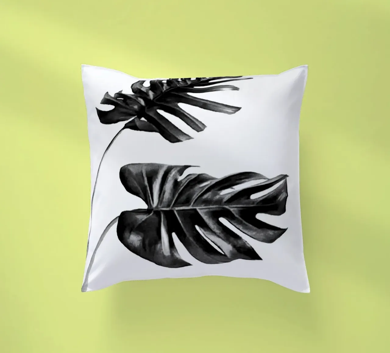 Monstera bianca e nera 04 cuscino da amini54