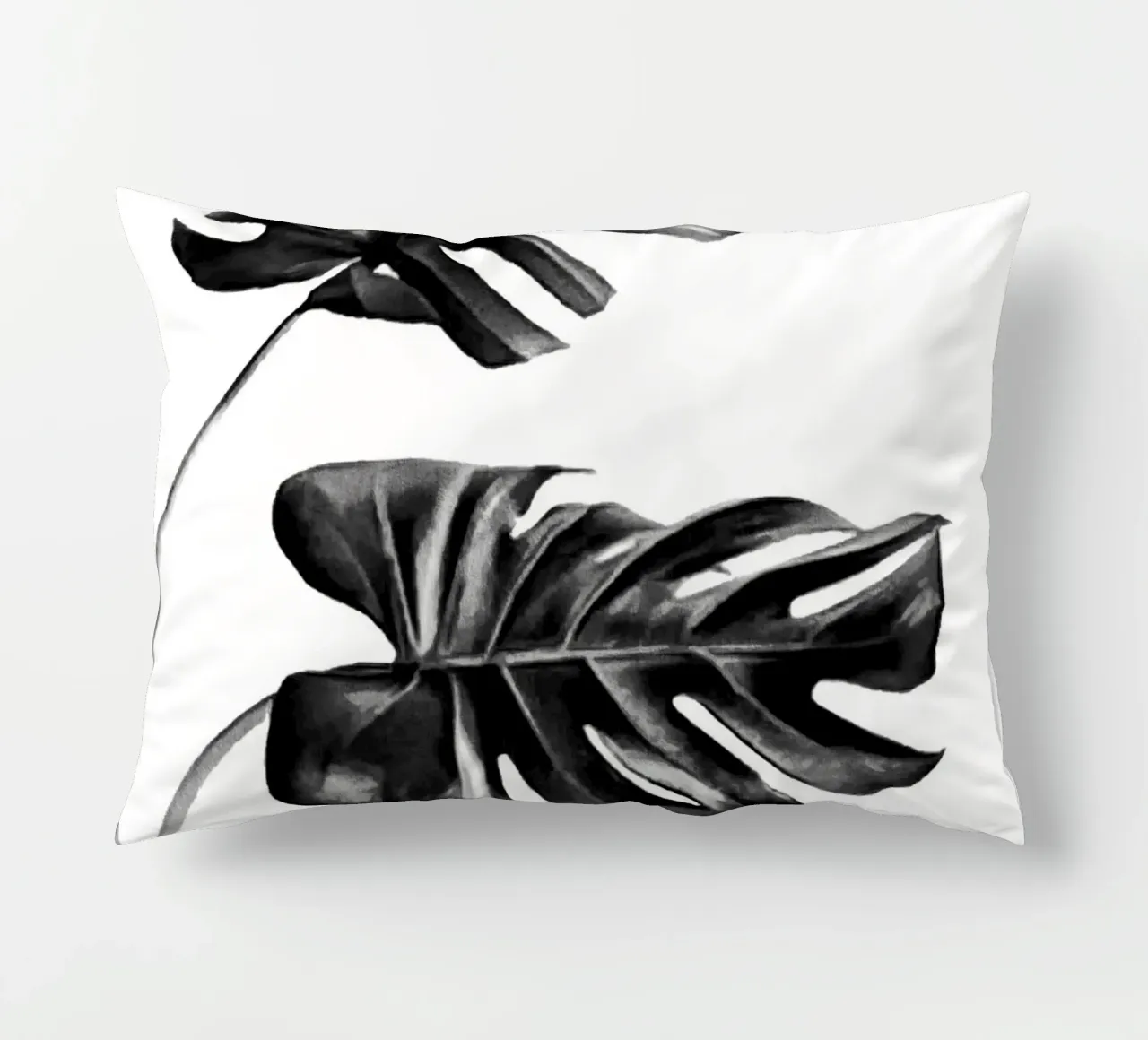 Monstera bianca e nera 04 cuscino da amini54