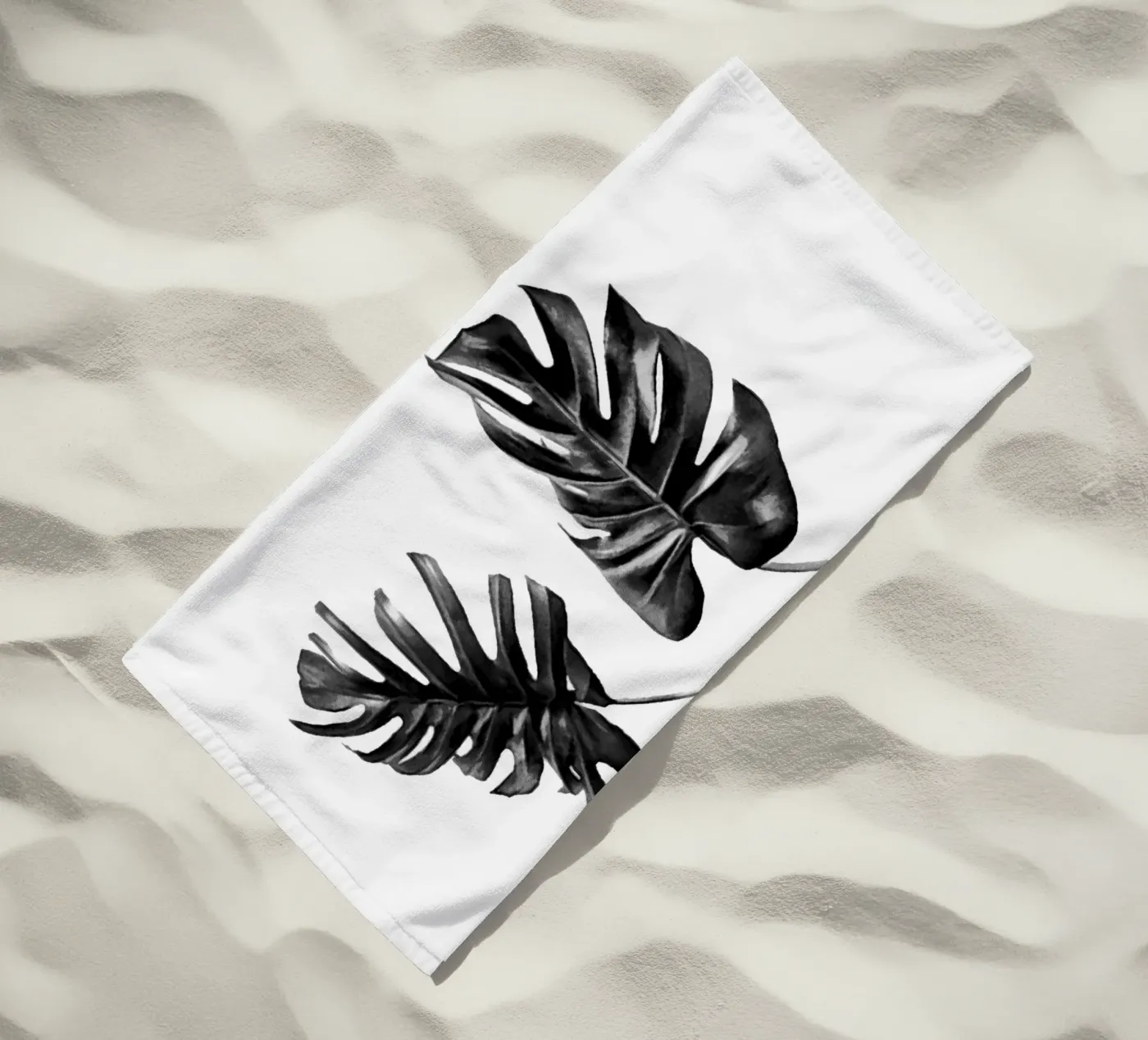 Monstera Black and White 04 telo mare da amini54