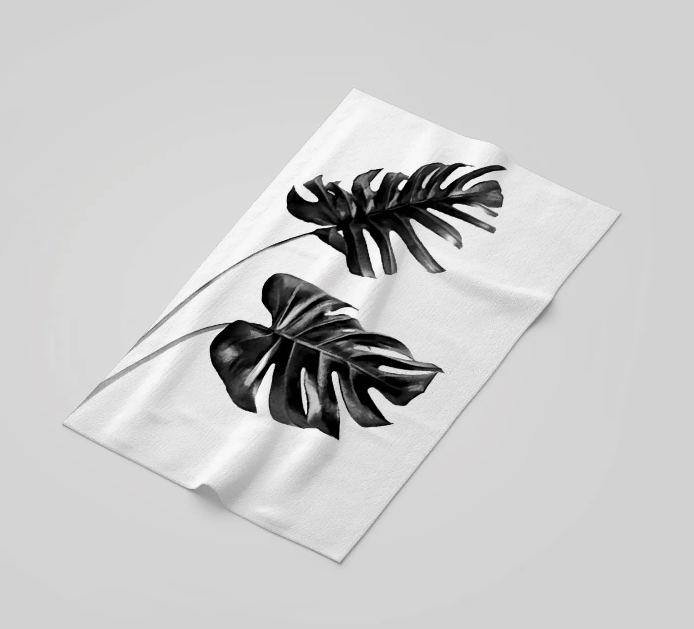 Monstera Black and White 04 telo mare da amini54