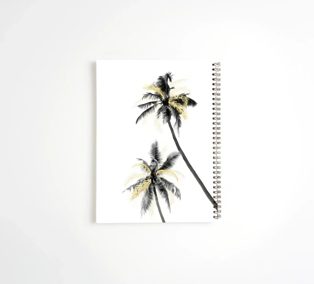 Palm Tree Schwarz, Weiß und Gold 02 Ringbuch von amini54