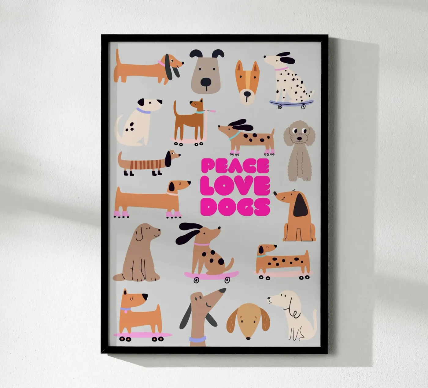 pace, amore, cani poster da by Bea Design