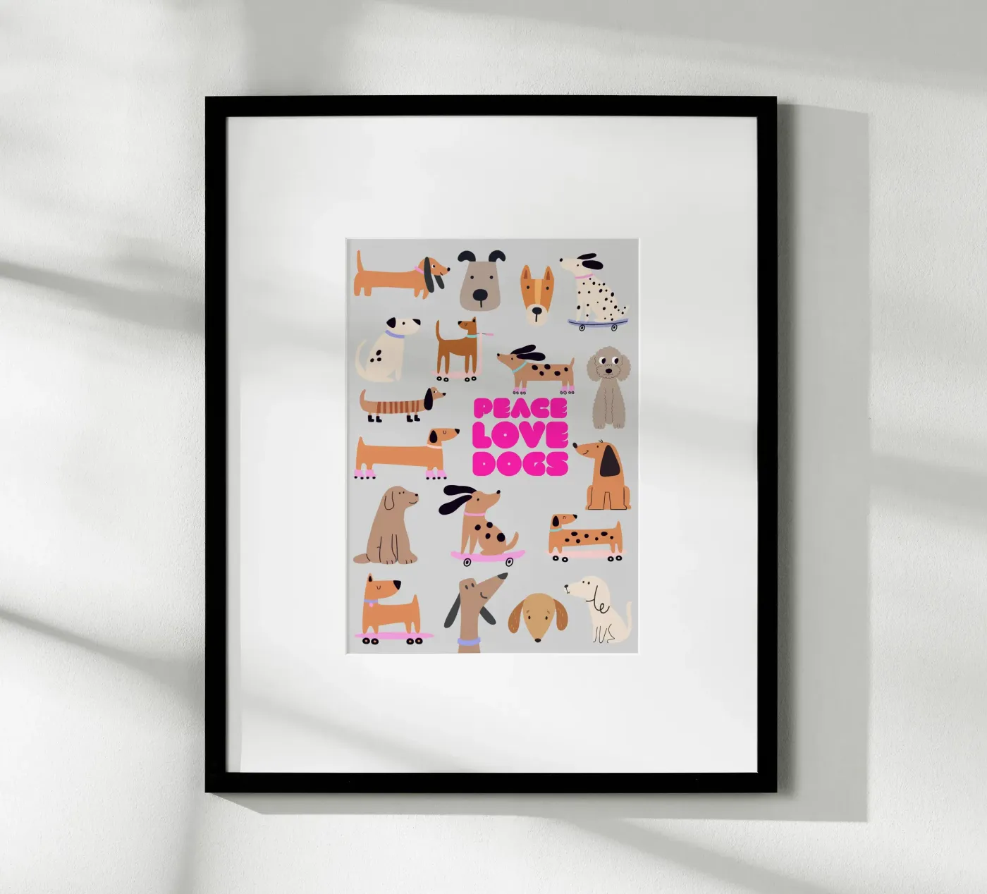 pace, amore, cani poster da by Bea Design