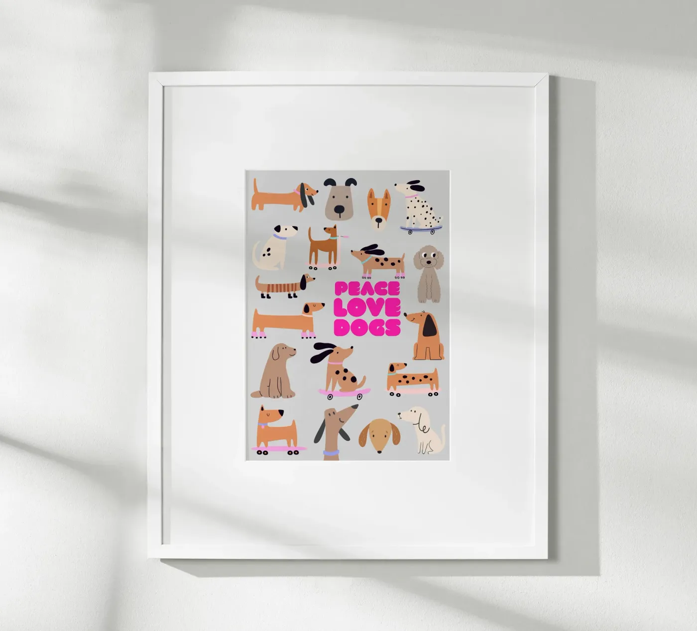 pace, amore, cani poster da by Bea Design