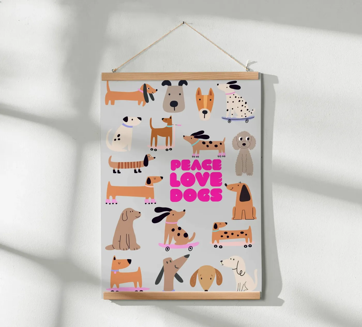 pace, amore, cani poster da by Bea Design