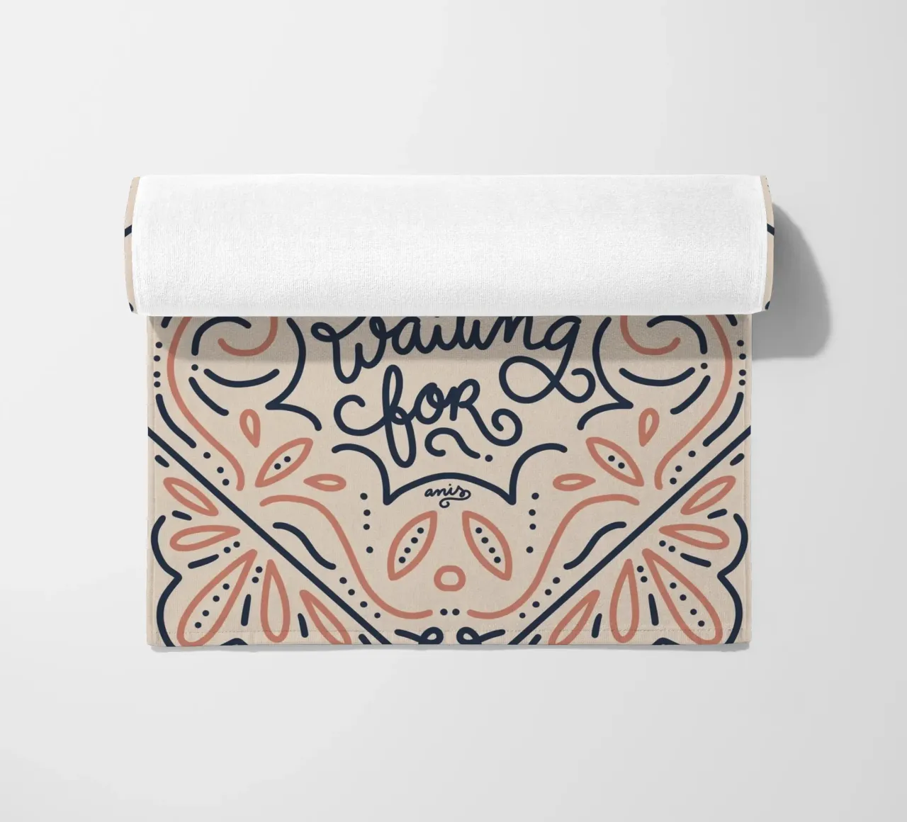 What are you waiting for? toalla de playa de anisillustration
