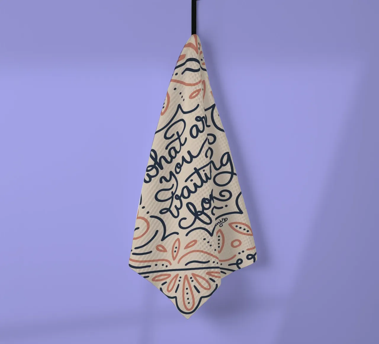 What are you waiting for? paño de cocina de anisillustration