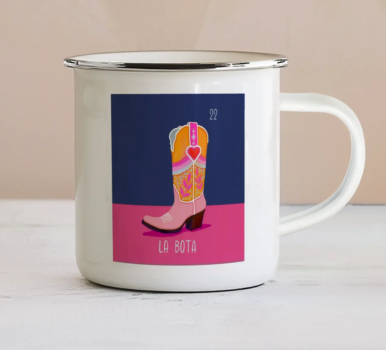 22 La Bota The Boot tazza in smalto da cafelab