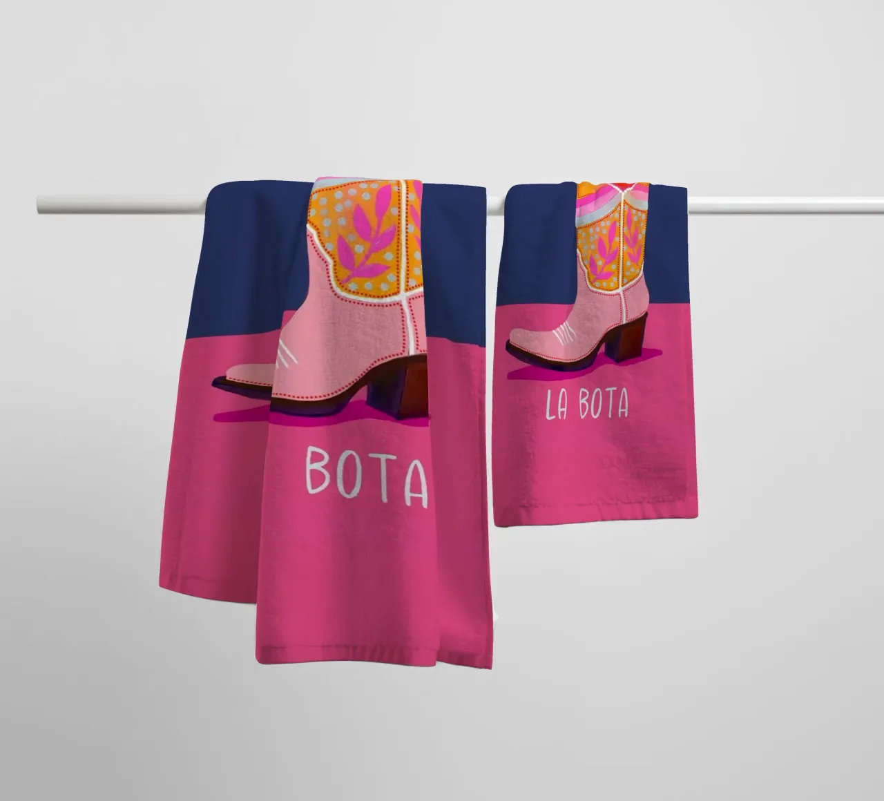 22 La Bota The Boot asciugamano da bagno da cafelab