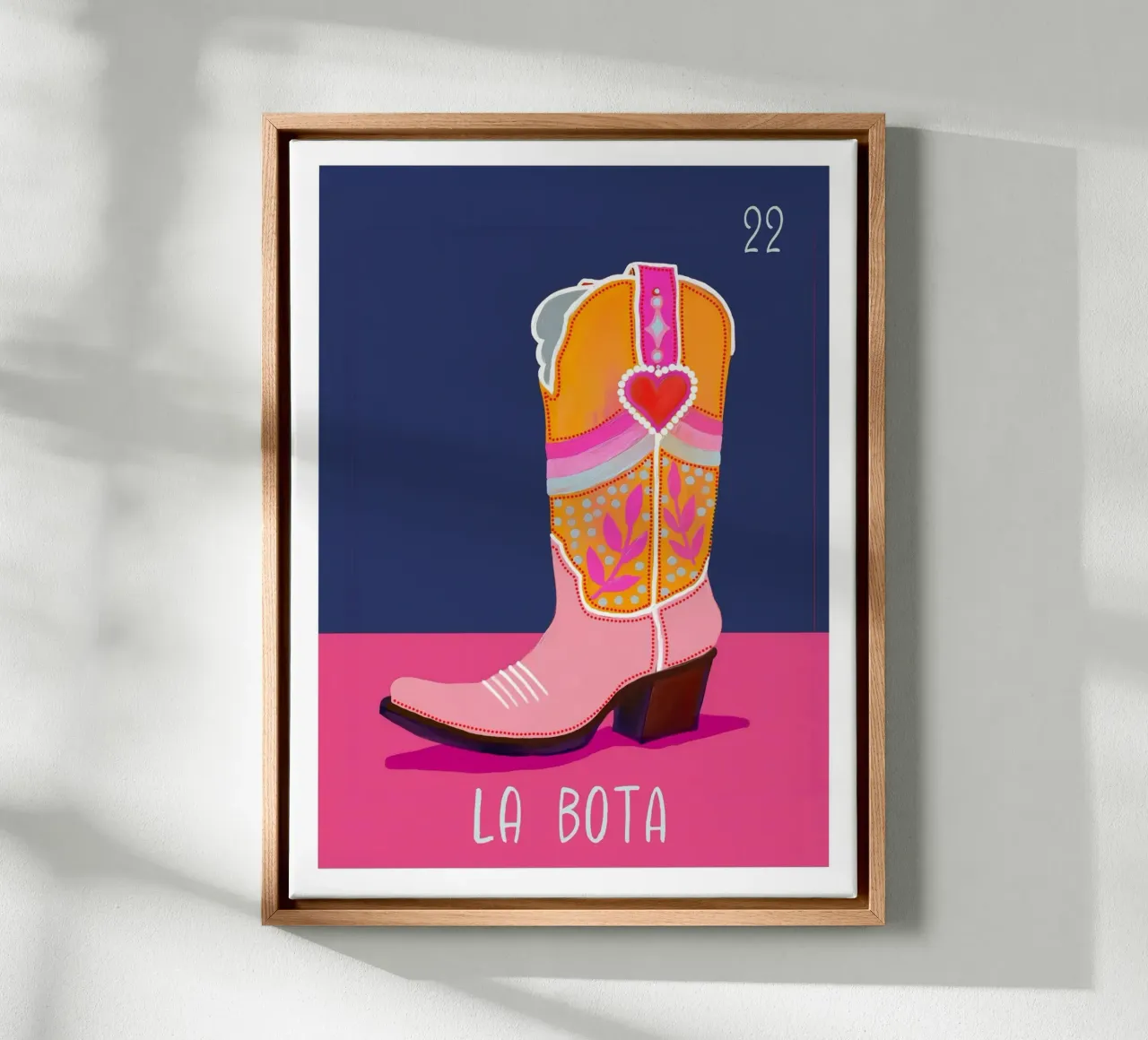 22 La Bota The Boot tela con Cornice a cassetta da cafelab