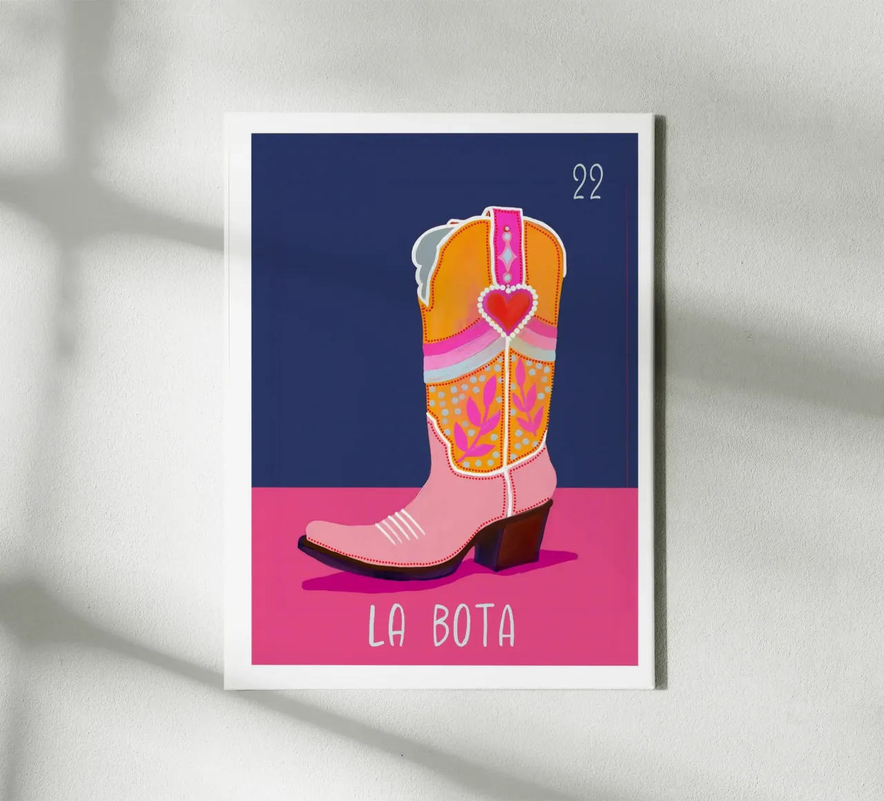 22 La Bota The Boot tela con Cornice a cassetta da cafelab
