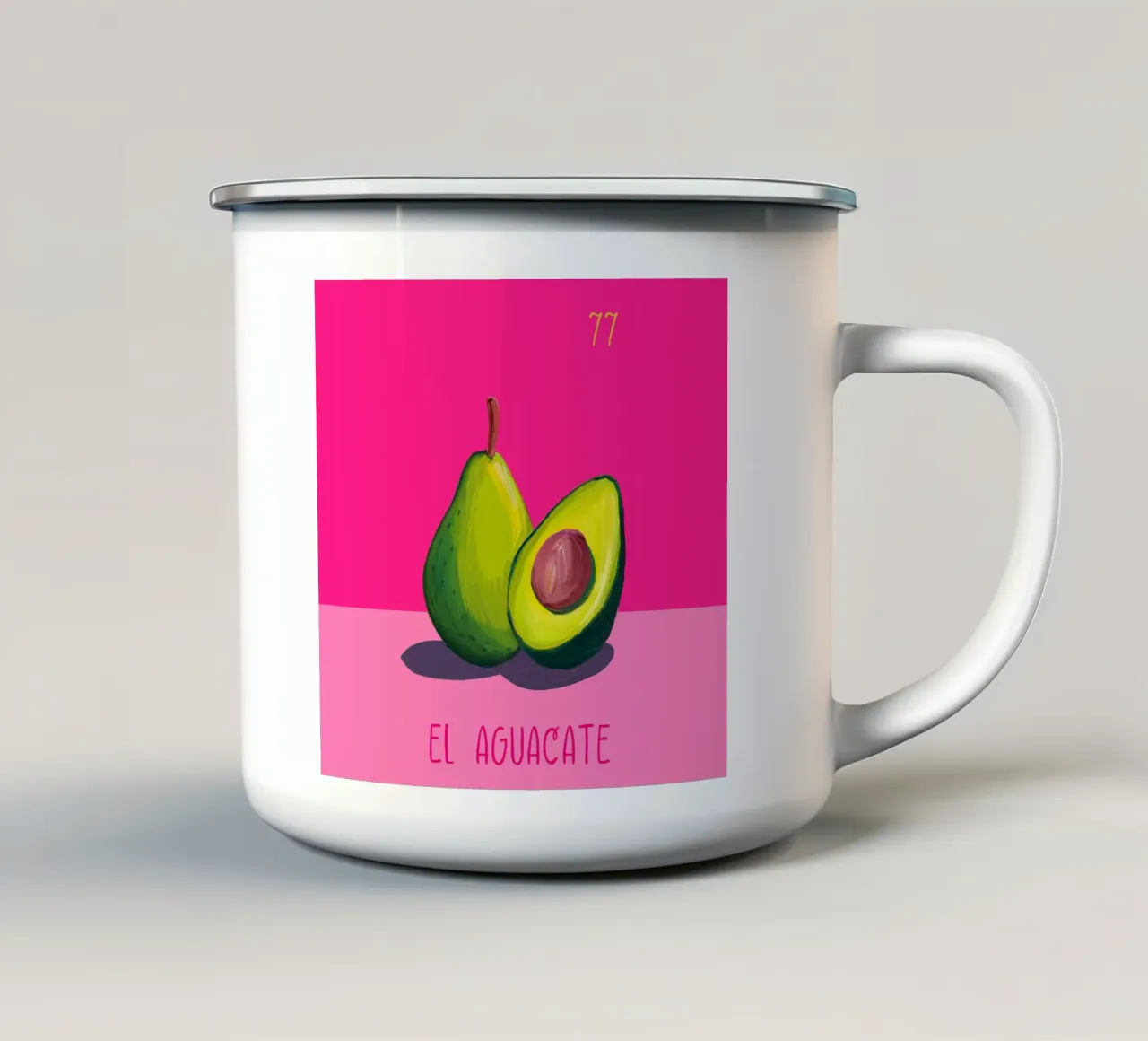77 El Avocado L'avocado tazza in smalto da cafelab