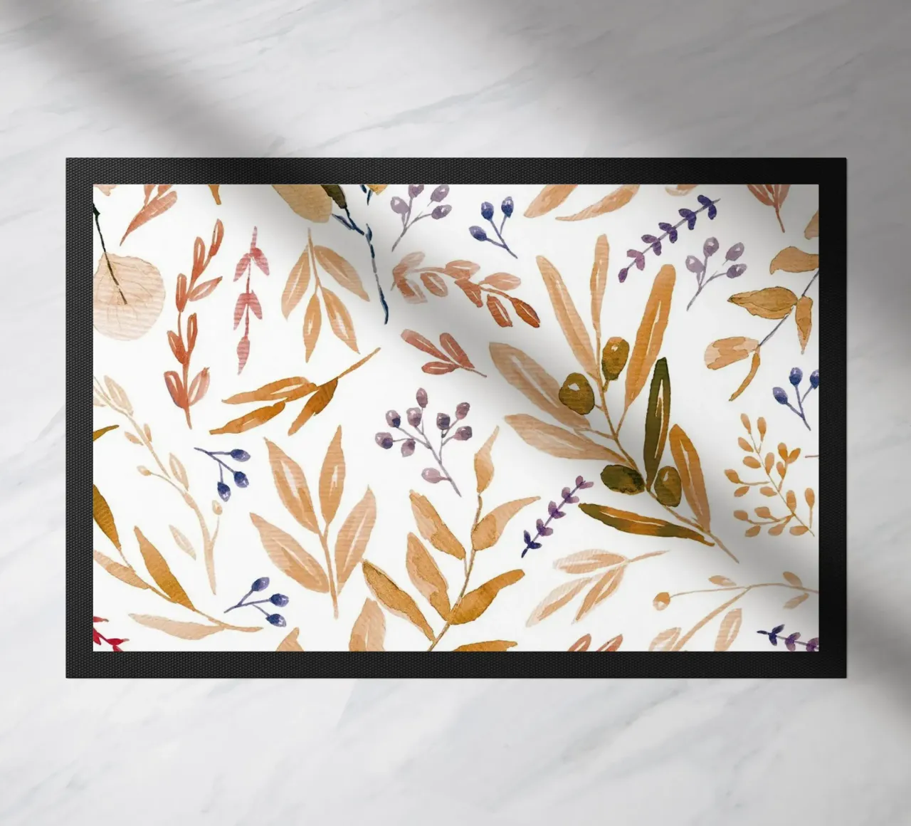Orange Eucalyptus Leaves Pattern zerbino da anisillustration