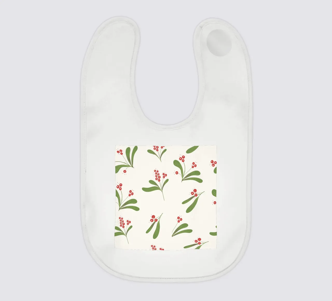 Minimal Mistletoe Christmas Pattern bavaglino da anisillustration