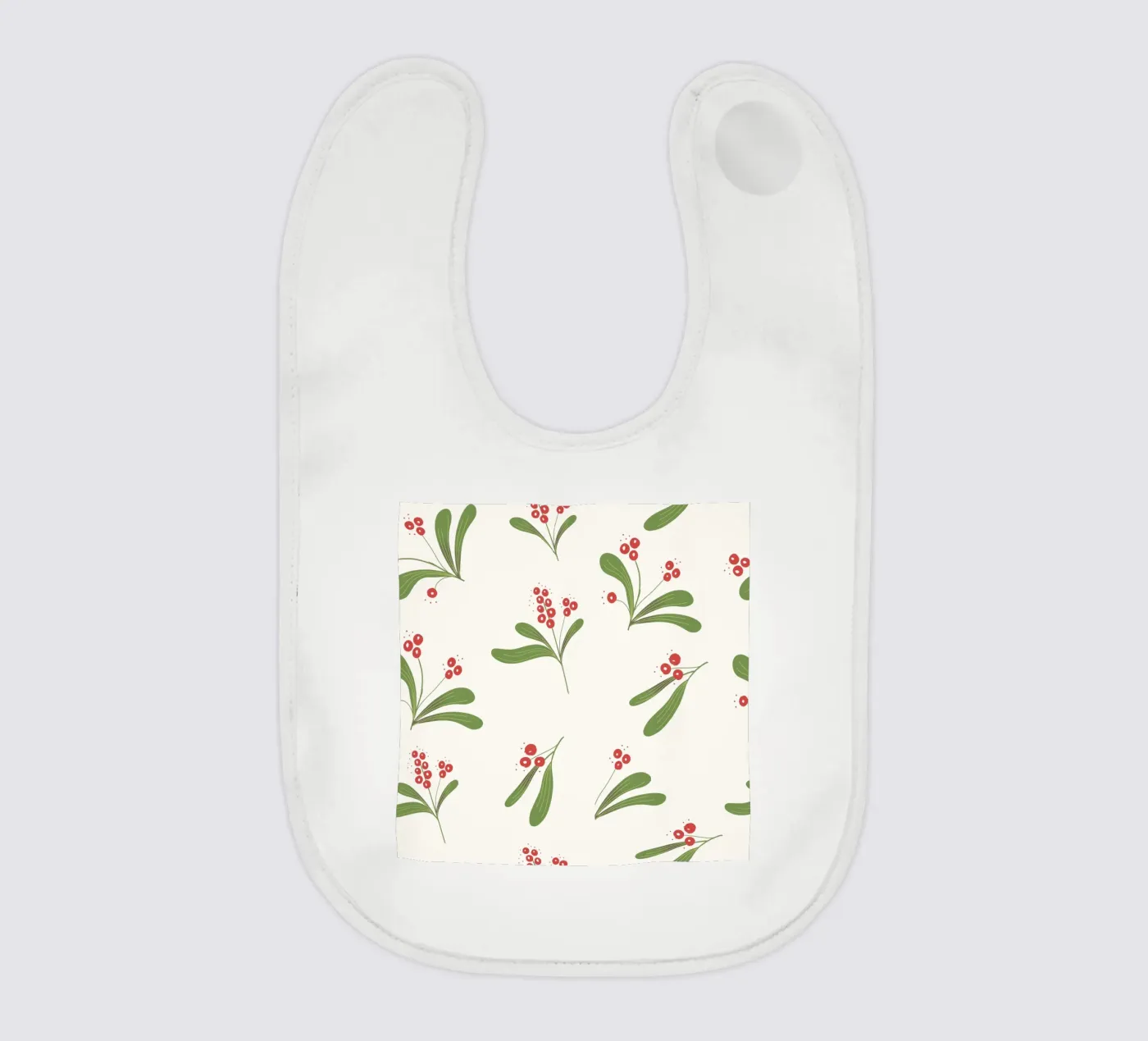 Minimal Mistletoe Christmas Pattern Babylätzchen von anisillustration