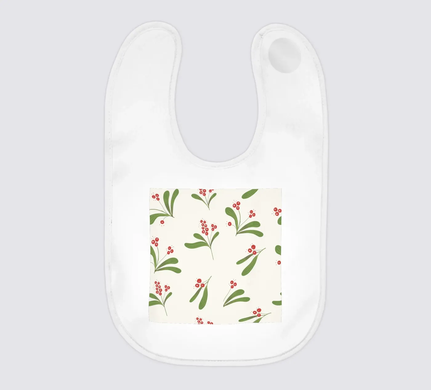 Minimal Mistletoe Christmas Pattern Babylätzchen von anisillustration