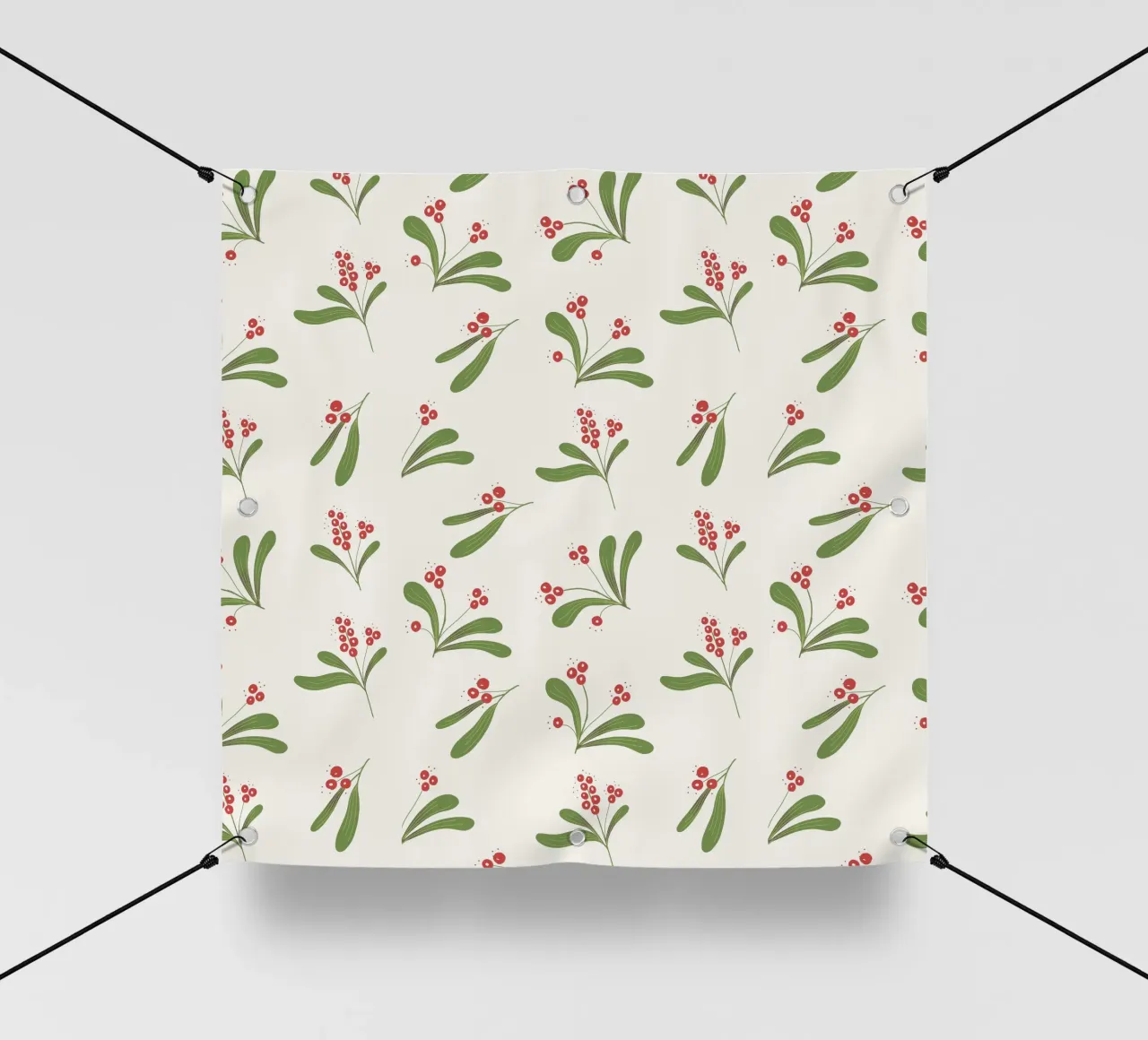 Minimal Mistletoe Christmas Pattern telo in pvc da anisillustration