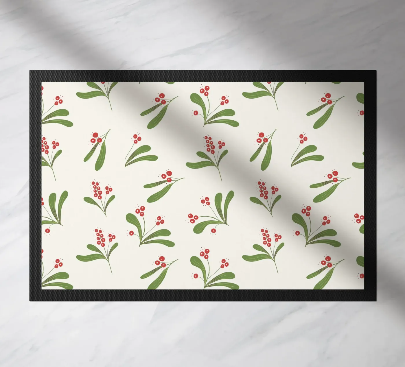 Minimal Mistletoe Christmas Pattern zerbino da anisillustration