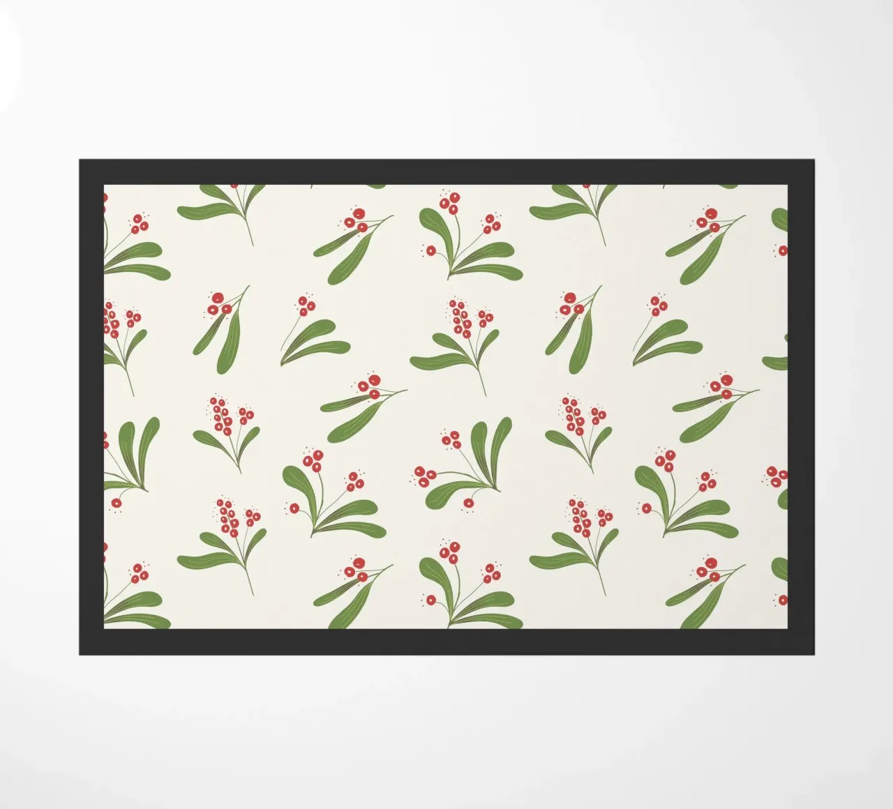 Minimal Mistletoe Christmas Pattern zerbino da anisillustration