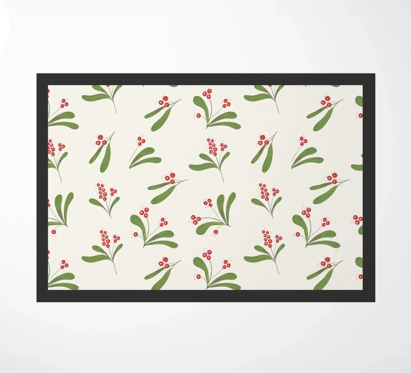 Minimal Mistletoe Christmas Pattern zerbino da anisillustration