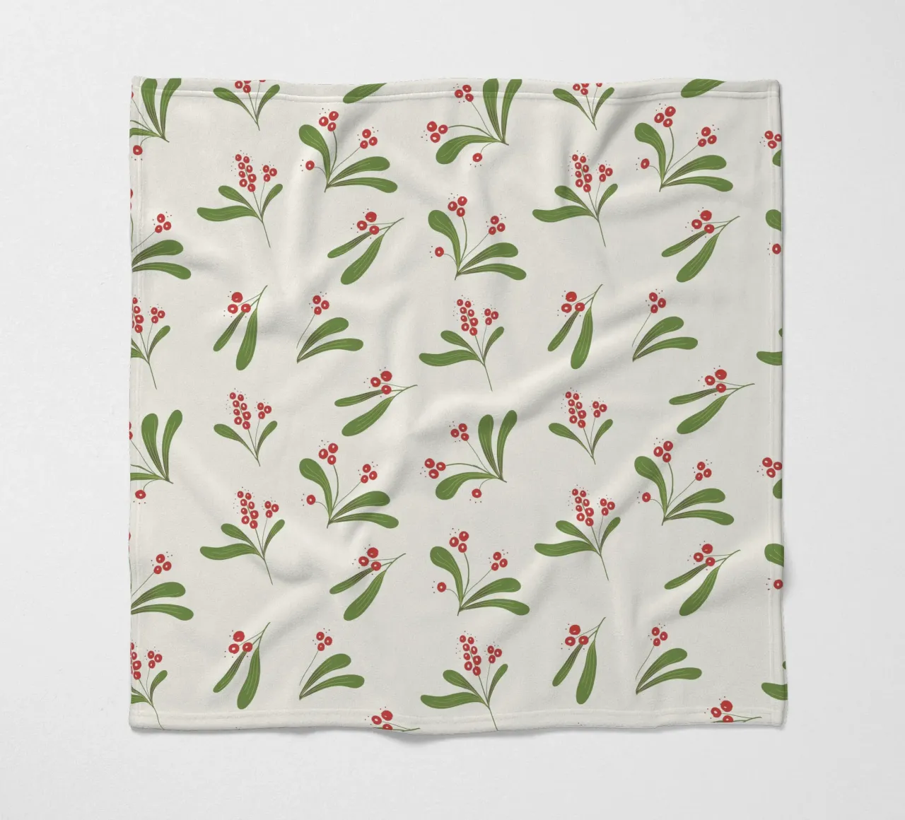 Minimal Mistletoe Christmas Pattern coperta in pile da anisillustration