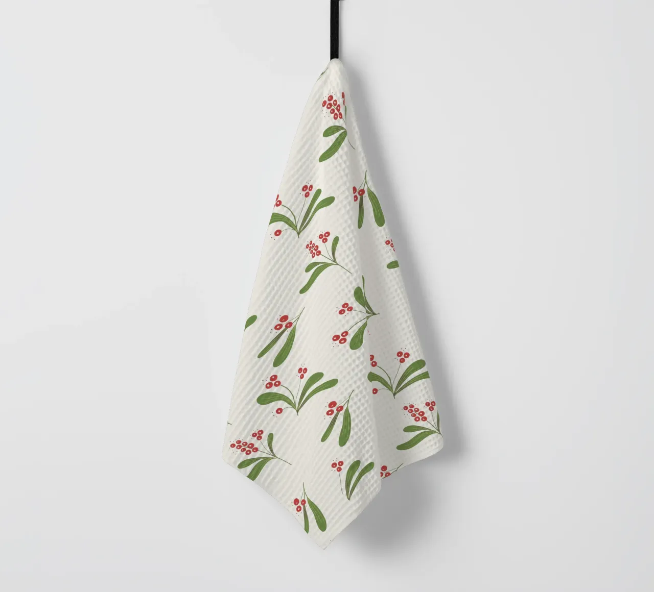 Minimal Mistletoe Christmas Pattern canovaccio da cucina da anisillustration
