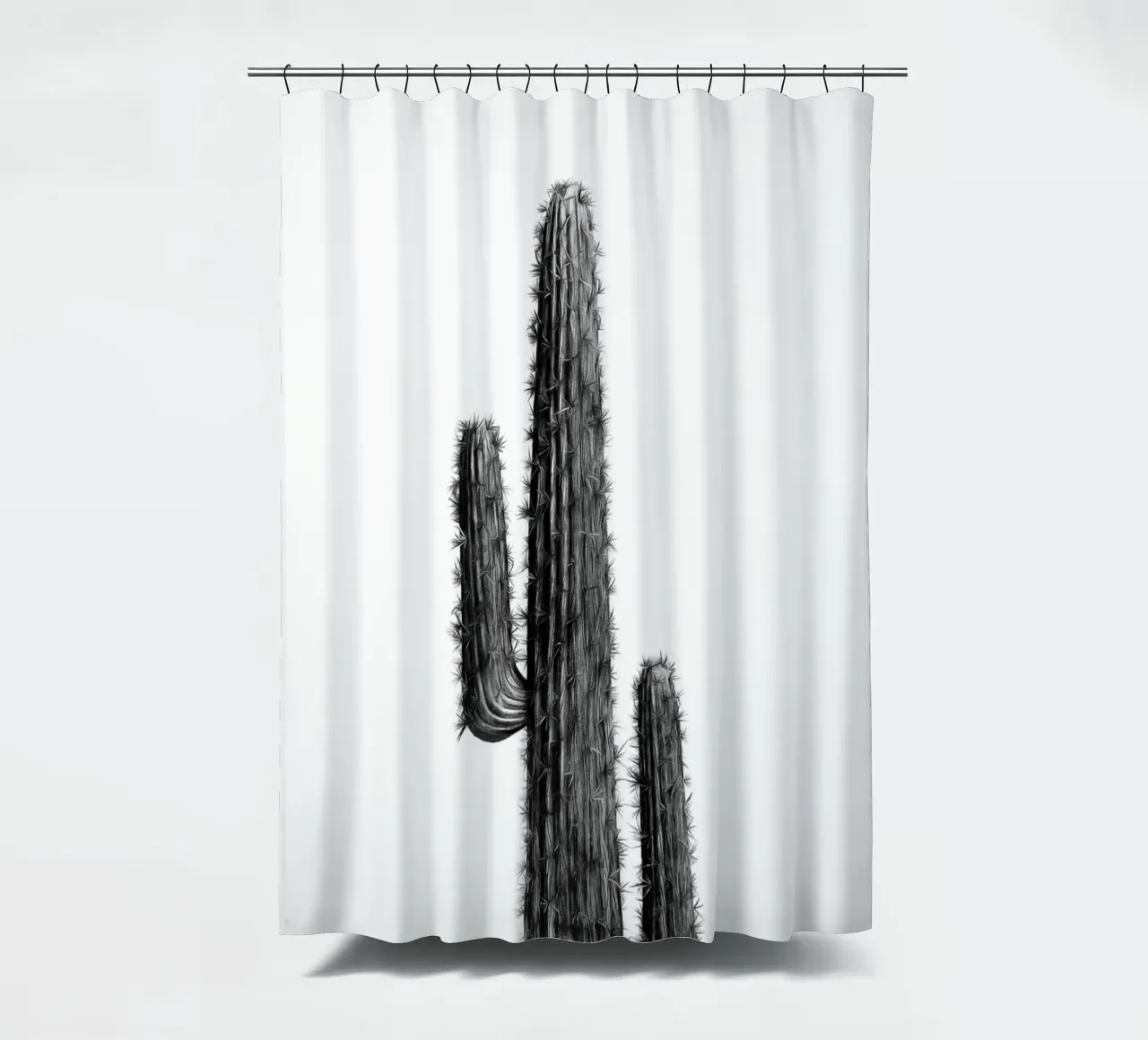 Cactus in bianco e nero 01 tenda da doccia da amini54